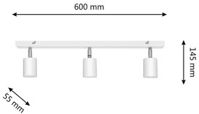LED Spotlámpa TUNE 3xGU10/4,8W/230V fehér