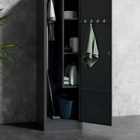 AGNES fém takarítószekrény, 500 x 1850 x 500 mm, antracit