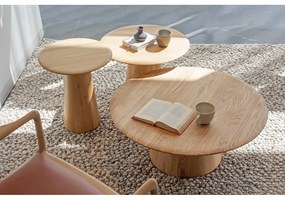 Tölgyfa kerek tárolóasztal ø 55 cm Mushroom – Gazzda