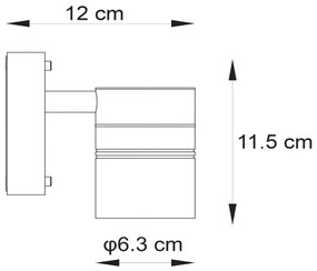Lucide 14867/05/30 - LED Kültéri fali lámpa ARNE-LED 1xGU10/5W/230V