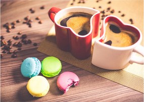 Kávé és a macaroon képe (70x50 cm)