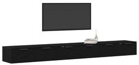 Fali szekrények 2 db Fekete tölgy 102x30x20 cm Szerelt fa