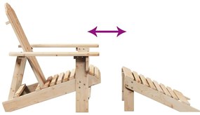 tömör fenyőfa Adirondack szék zsámollyal
