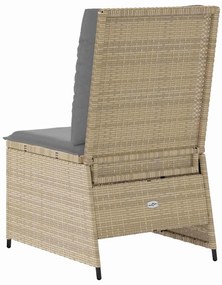 Kerti kanapé párnával Bézs Poli rattan