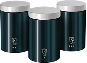 3 db-os rozsdamentes acél tartály szett BerlingerHaus Bh 6271; Aquamarine