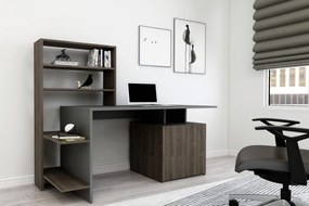 Íróasztal Melis - Walnut, Anthracite
