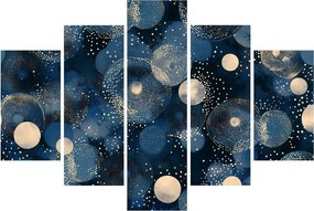 Kép - Kék-arany gyűrűk (150x105 cm)