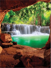 Fotótapéta vízesés víz fotótapéta fák 206 x