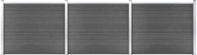 vidaXL fekete WPC kerítéspanelszett 526 x 146 cm
