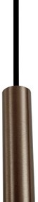 Modern sínrendszer 6 bronzból készült függőlámpa foglalattal, 1 fázisú - Slimline Keno