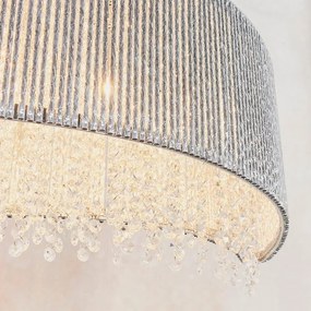 Endon 81979 - GALINA drótkábelre függesztett kristály csillár, 8xG9/25W/230V, fényes króm