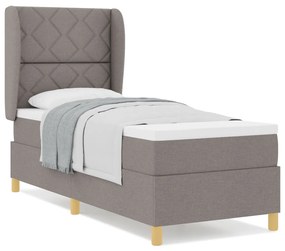 Boxspring Ágy Matracokkal Taupe 80x200 cm Szövet