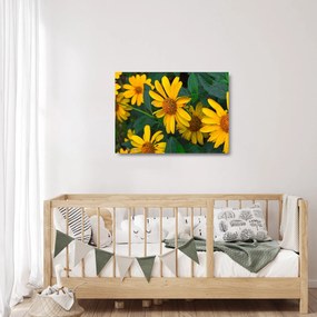 Sárga virágok képe (üvegen) (70x50 cm)