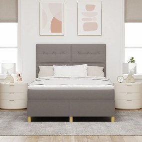 Box Spring ágy matraccal topszínű 160x200 cm szövet