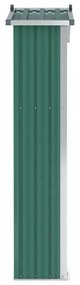 zöld horganyzott acél kerti fészer 116x45x175 cm