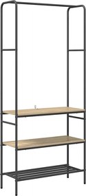 vidaXL Ruhafogó polcokkal Sonoma tölgy 77 x 30 x 171 cm Faanyag