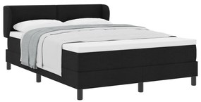 Boxspring Ágy Matrac Készlettel Fekete 140x190 cm Szövet