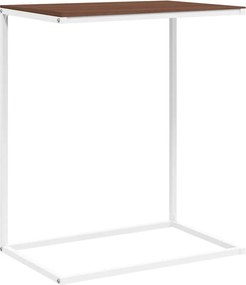 vidaXL fehér szerelt fa kisasztal 55 x 35 x 66 cm