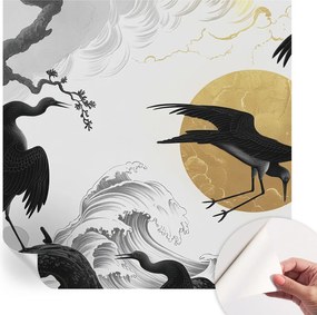 Modern öntapadós fali fotótapéta Fekete darvak 250x250 cm