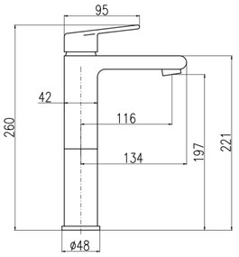 RAV Slezák CO130.0CMATZ - COLORADO 26 cm mosdócsaptelep, fekete/arany