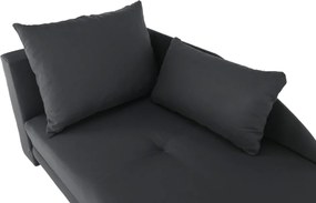 Kinyitható kanapé, szürke-fekete szövet, balos, LAUREL