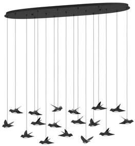 Eglo 390353 - LED Dimmelhető csillár zsinóron PARATEBUENO 17xLED/3W/230V fekete