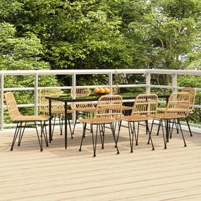 9 részes polyrattan kerti étkezőgarnitúra