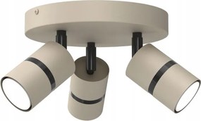 Mennyezeti Lámpa Aurora Black Bézs 3 Spot Állítható Léc Modern