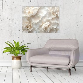 Üveg kép - Finom bazsarózsák (70x50 cm)