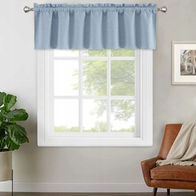 Ablakfüggöny dekoratív karnis 132x38 cm kék