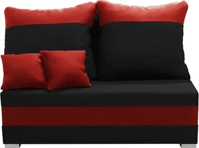 GUSTO2 Kétszemélyes kinyitható kanapé Fekete/piros