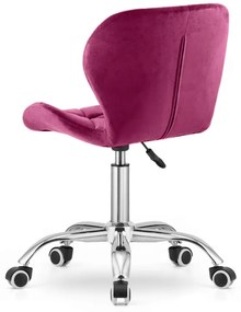 Dolgozószobai szett – összecsukható íróasztal ZARIMO 80×40 cm fehér + irodai szék AVOLA VELVET bordó