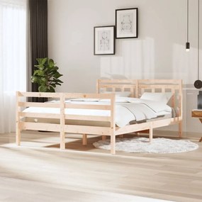 Tömör fa ágykeret 140 x 200 cm