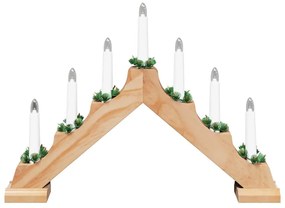 Karácsonyi gyertya híd 7 LED-del 3 pcs Barna 39.5 x 5 x 29 cm