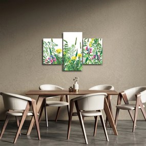 Kép - Festett réti virágok (90x60 cm)