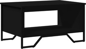vidaXL fekete szerelt fa dohányzóasztal 75 x 51 x 40 cm