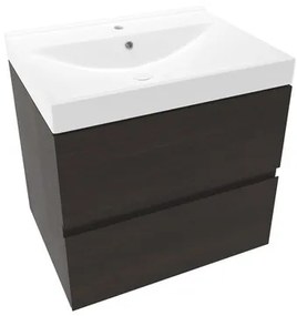 Naturel Verona Fürdőszobaszekrény mosdóval 60x50x45,5 cm sötét fa matt VERONA60TDU1