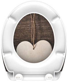 SCHÜTTE WOOD HEART duroplast WC-ülőke lágyan záródó gyorskioldással