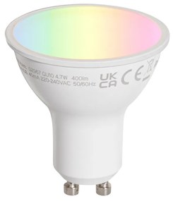 GU10 50 mm-es LED izzó, fényes, 4,7 W, 400 lm, 2200-2400 K