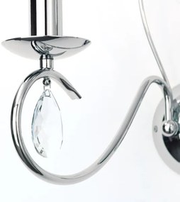 Orion WA 2-1093/2- Fali kristály lámpa ALESSIA 2xE14/40W/230V fényezett króm