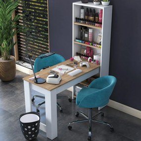 Milano White and Walnut kozmetikai asztal