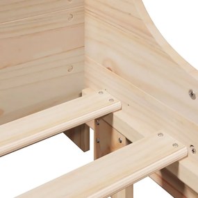 tömör fa könyvespolcos ágy matrac nélkül 90 x 200 cm