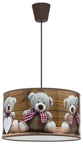 Duolla Duolla - Gyerek csillár zsinóron BEARS 1xE27/40W/230V átm. 35 cm DU7107