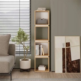 Houseland Lofty 4 könyvespolc, zafír tölgy/fehér