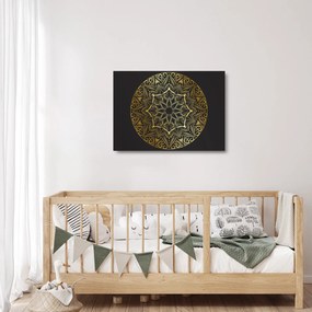 Az arany absztrakció képe (üvegen) (70x50 cm)