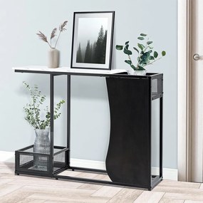 Konzolasztal műmárvány asztallappal