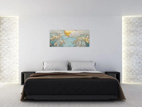 Kép - 3D gyöngyök az óceánban (120x50 cm)