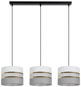 Csillár zsinóron CORAL 3xE27/60W/230V fehér/szürke