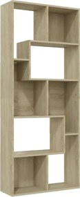 vidaXL sonoma tölgy színű szerelt fa könyvszekrény 67 x 24 x 161 cm