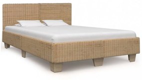kézzel font valódi rattan ágykeret 140 x 200 cm